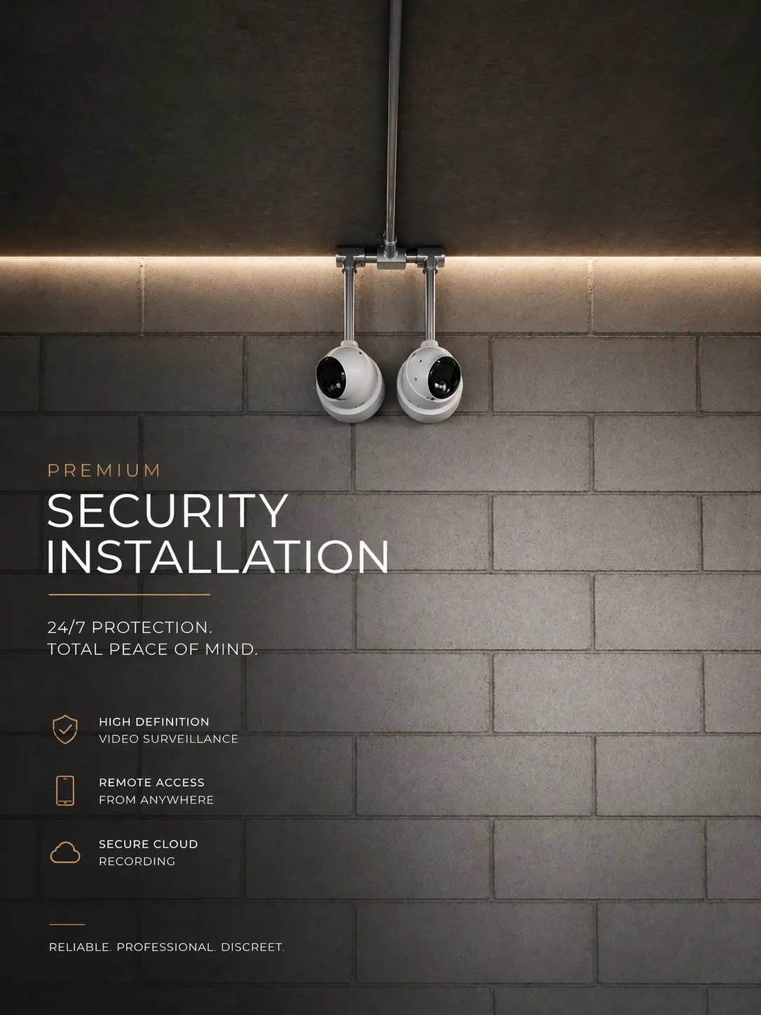 Security camera installation presentation visual