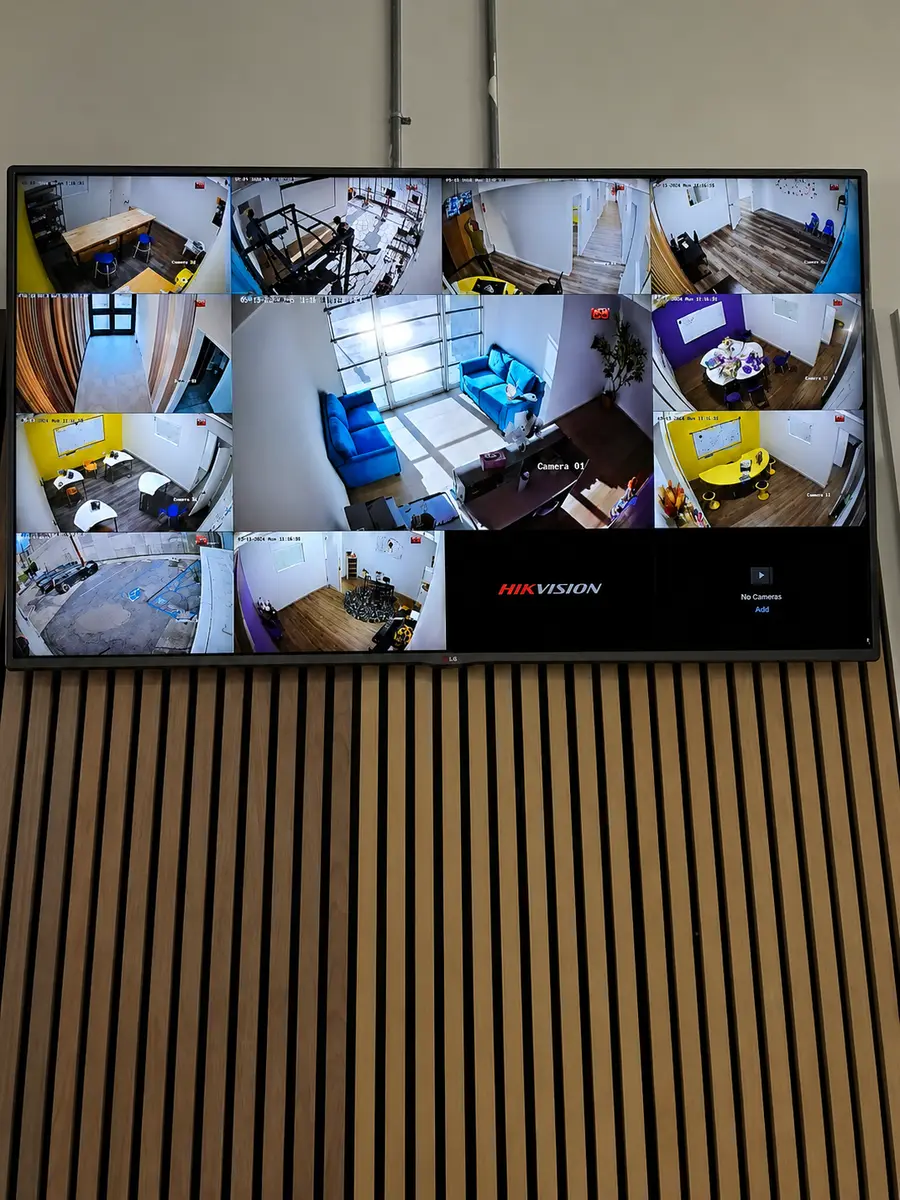 NEM Technology commercial surveillance system with eleven camera views